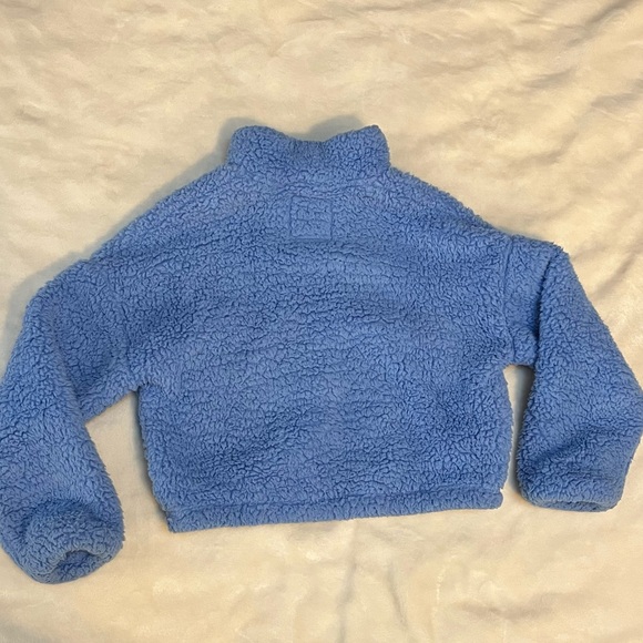 Hollister Light Blue Sherpa Jacket Sz XS - Picture 3 of 3